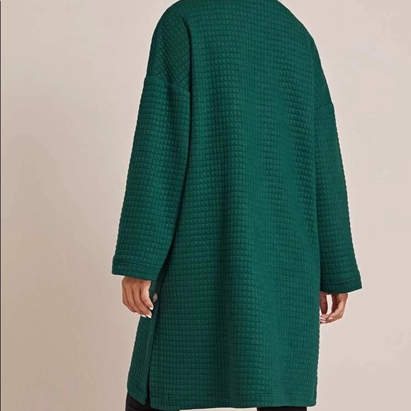 Dual Pockets Split Side Button Up Coat - Picture 4 of 5